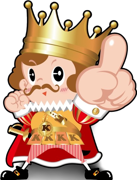 親指を立てるKINGSのキャラクター、キングくん